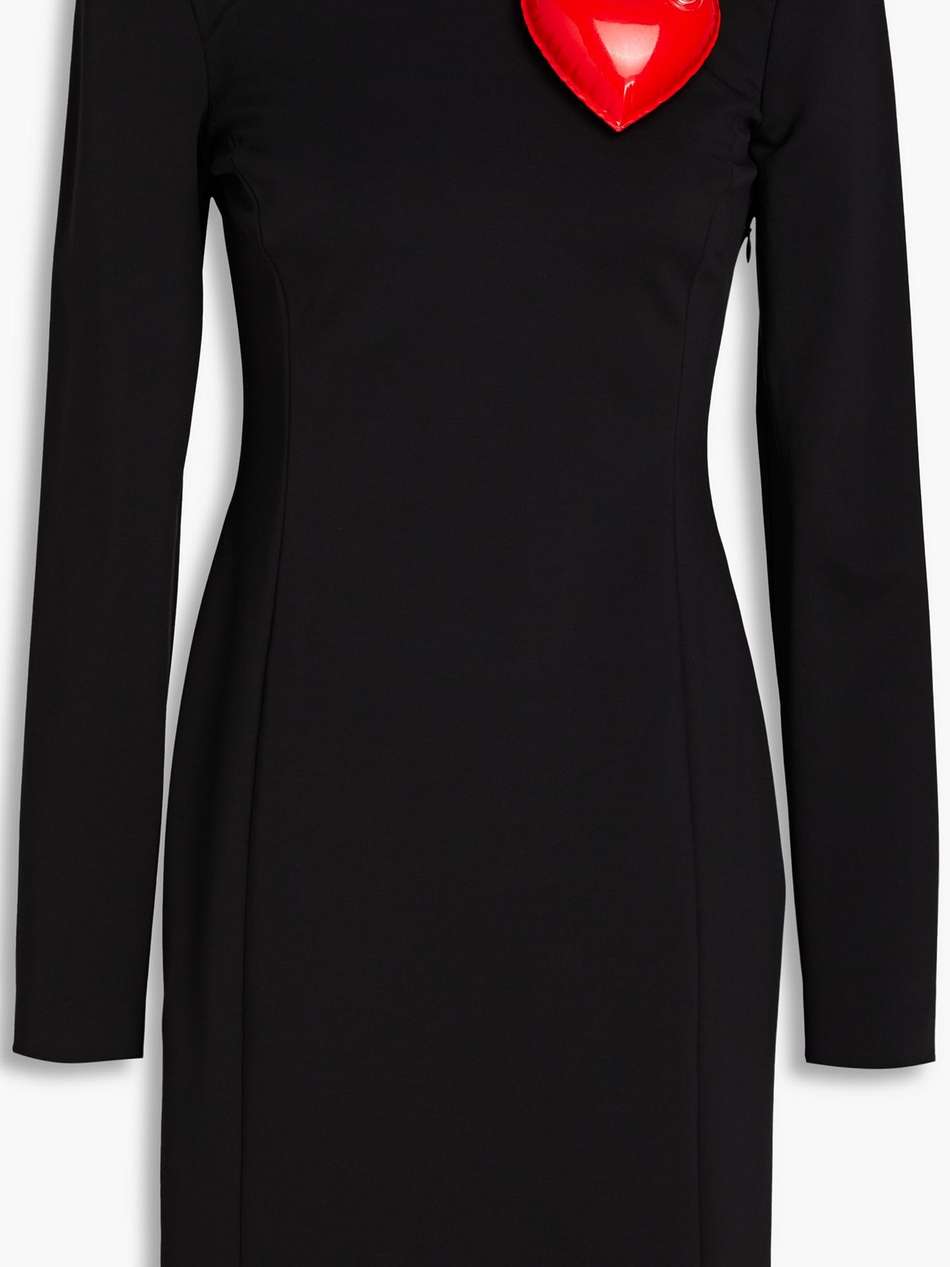 appliquéd crepe mini dress