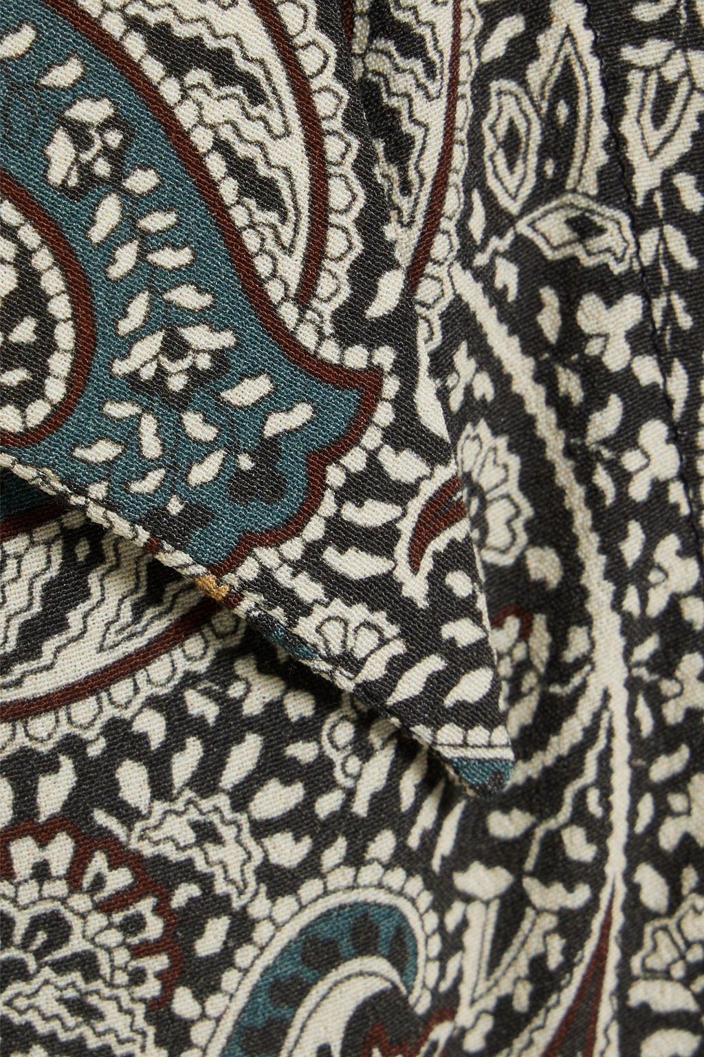 ROSETTA GETTY Cape-effect printed crepe blouse