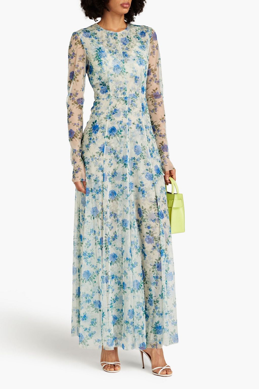 PHILOSOPHY DI LORENZO SERAFINI Floral-print tulle maxi dress