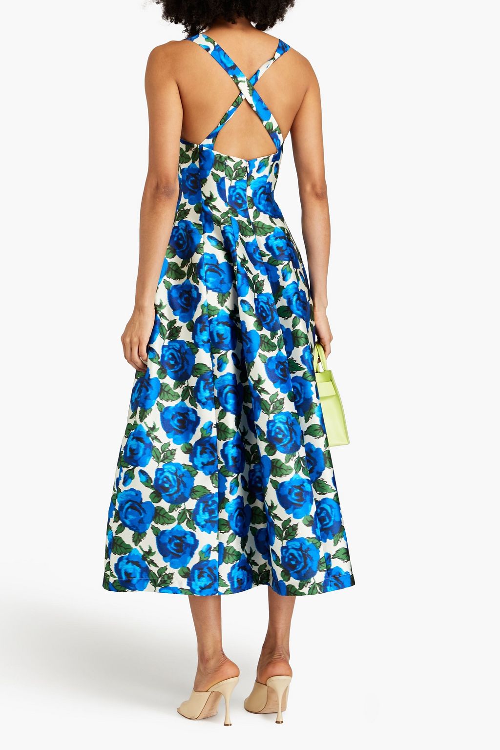PHILOSOPHY DI LORENZO SERAFINI Floral-print satin-twill midi dress