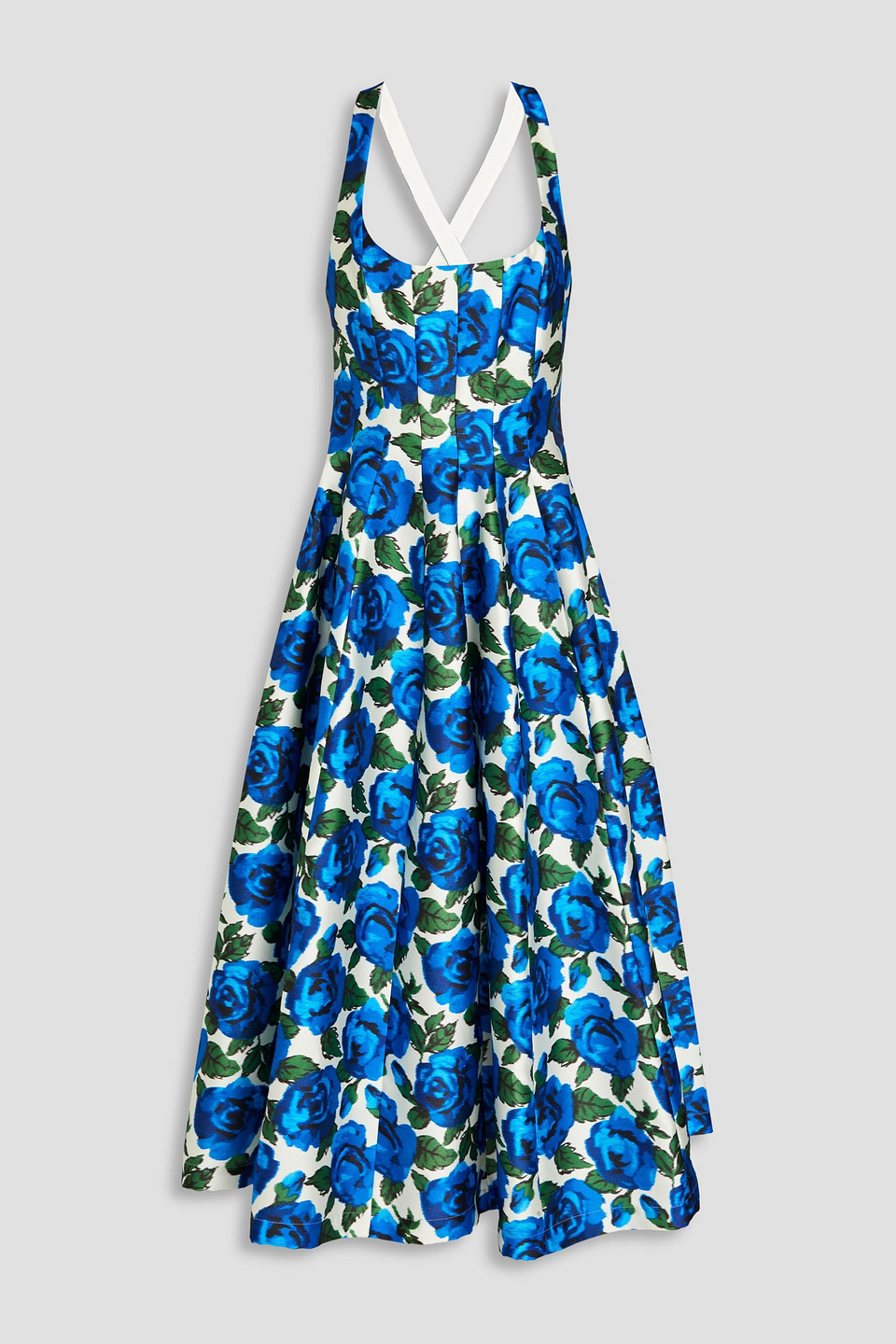 Philosophy Di Lorenzo Serafini Floral-print Satin-twill Midi