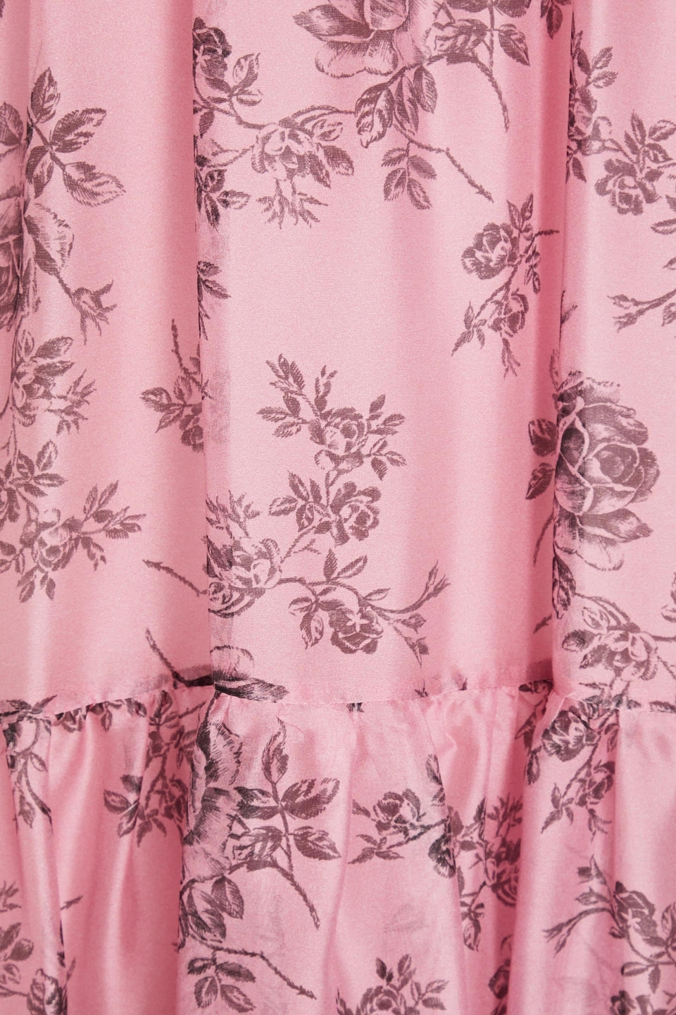 Philosophy Di Lorenzo Serafini Gestuftes Maxikleid Aus Habotai-seide Mit Floralem Print In Pink