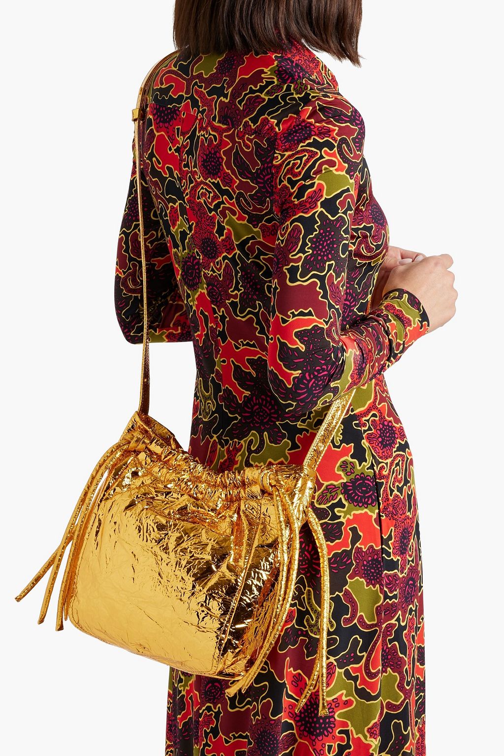 PROENZA SCHOULER Crinkled mirrored-leather shoulder bag