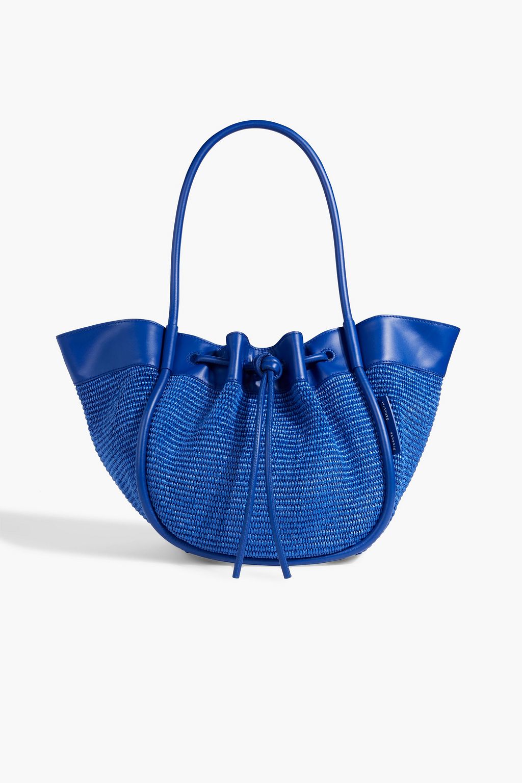 PROENZA SCHOULER Ruched raffia and leather tote | THE OUTNET