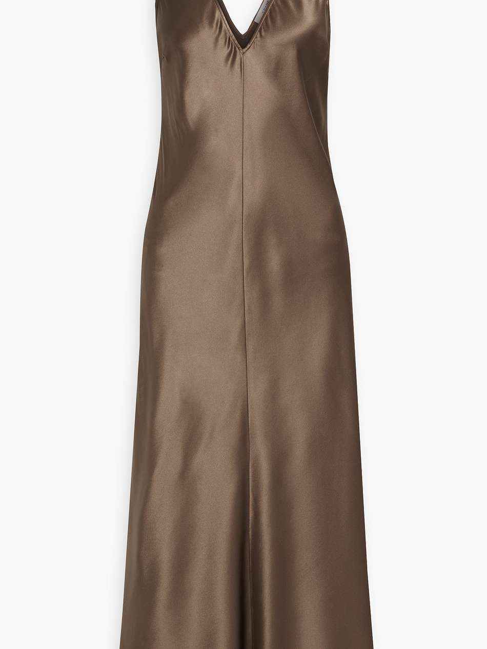silk-satin midi dress