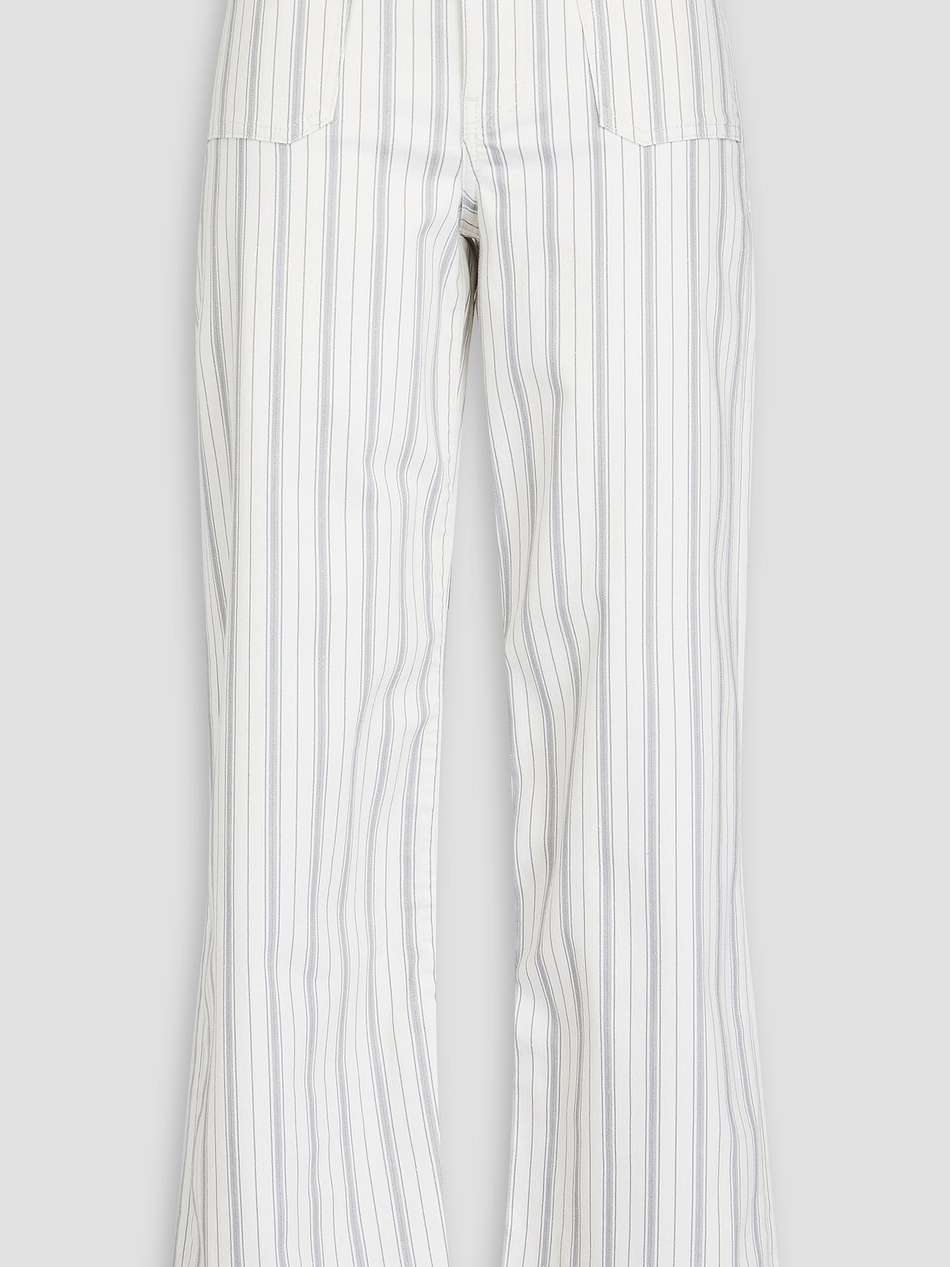le slim palazza striped high-rise wide-leg jeans