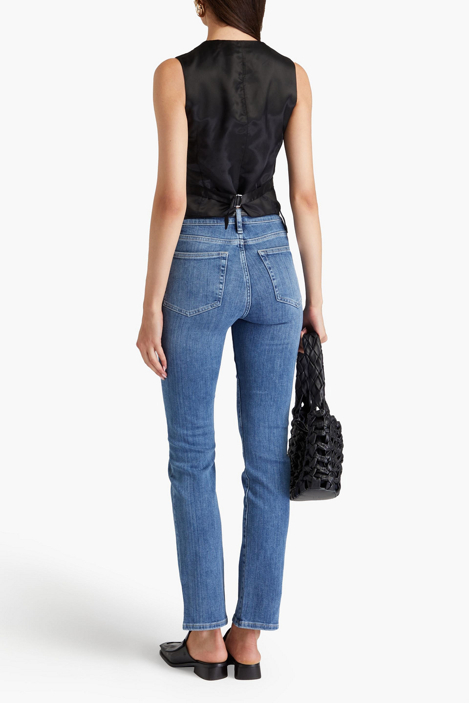 FRAME LE HIGH STRAIGHT HIGH-RISE STRAIGHT-LEG JEANS 