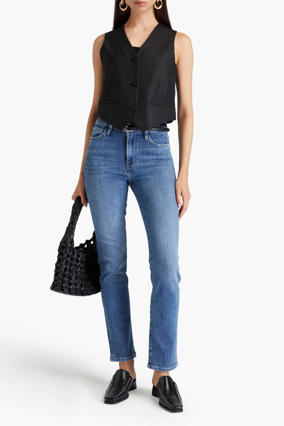 FRAME LE HIGH STRAIGHT HIGH-RISE STRAIGHT-LEG JEANS 