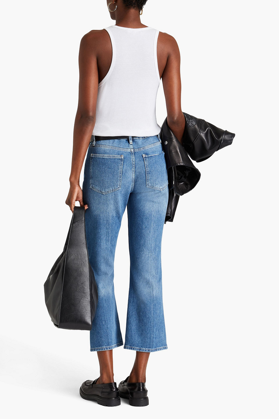  Frame - The 70s Crop Boot Hoch Sitzende Cropped Bootcut-jeans - Blau - 29 