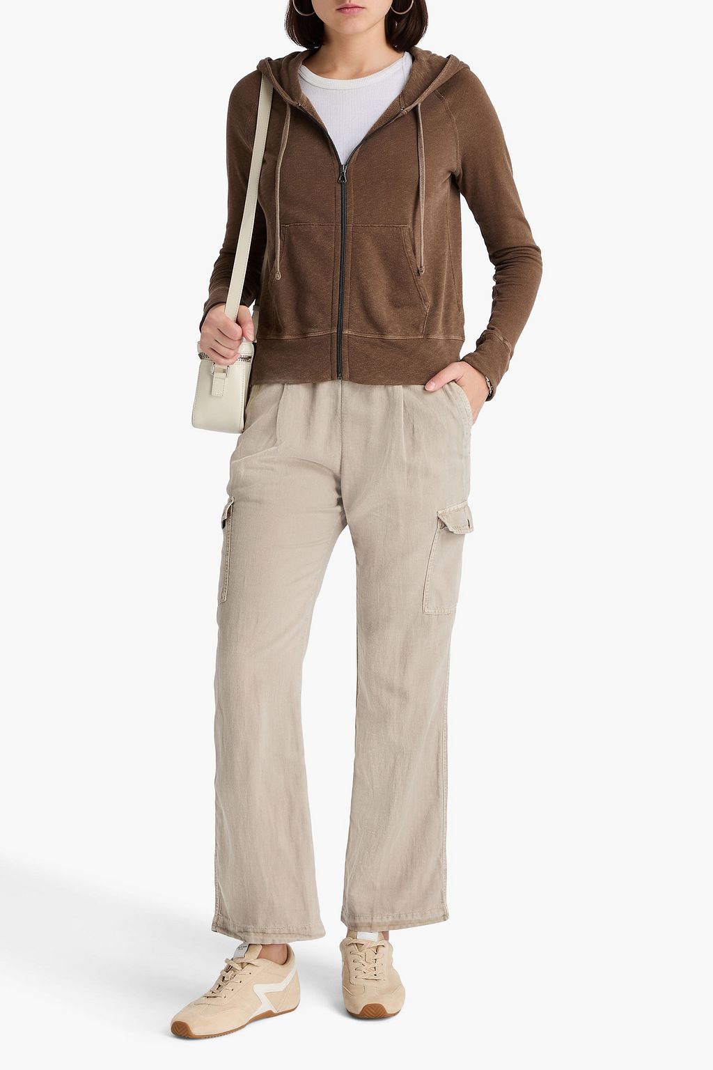 JAMES PERSE French cotton-terry hoodie