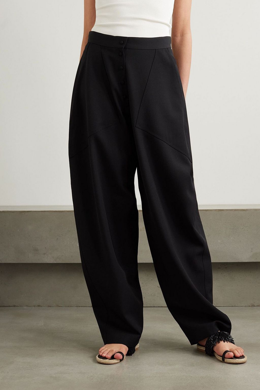 STELLA MCCARTNEY Wool-twill tapered pants