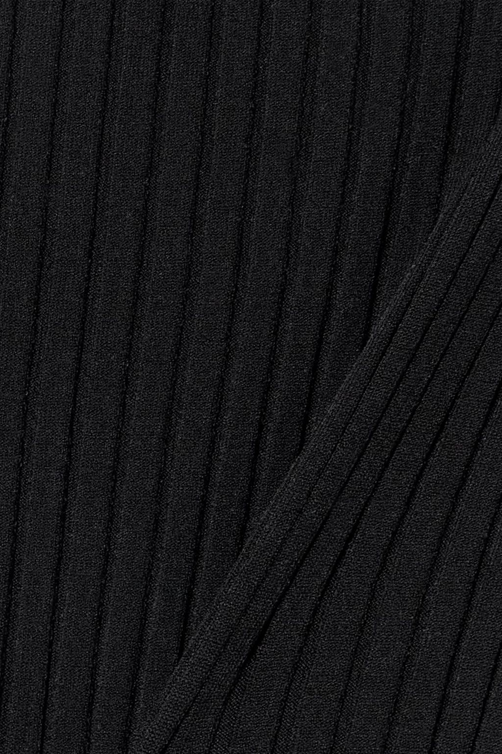 STELLA MCCARTNEY Lace-up ribbed-knit dress