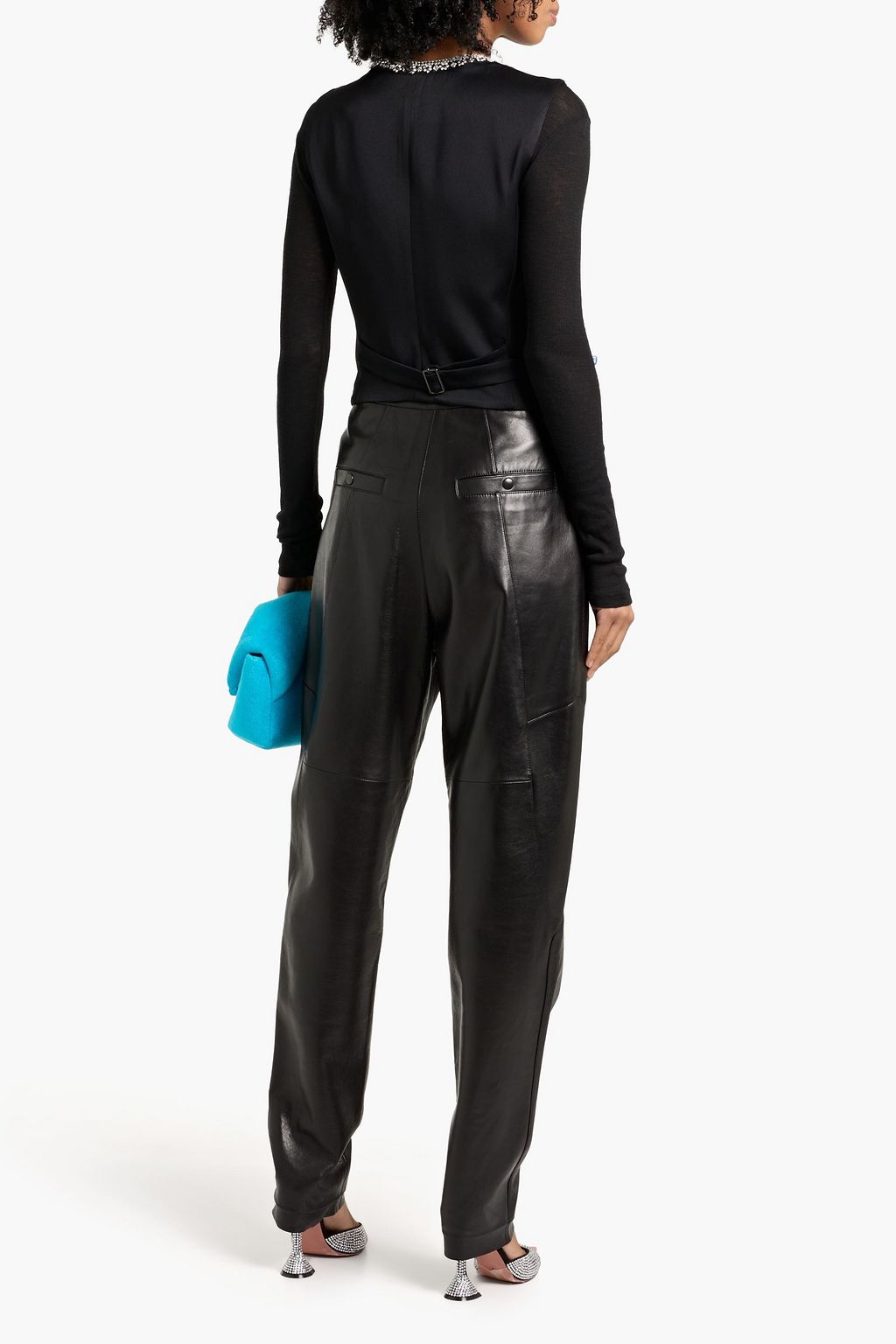 STELLA MCCARTNEY Crystal-embellished wool-twill vest