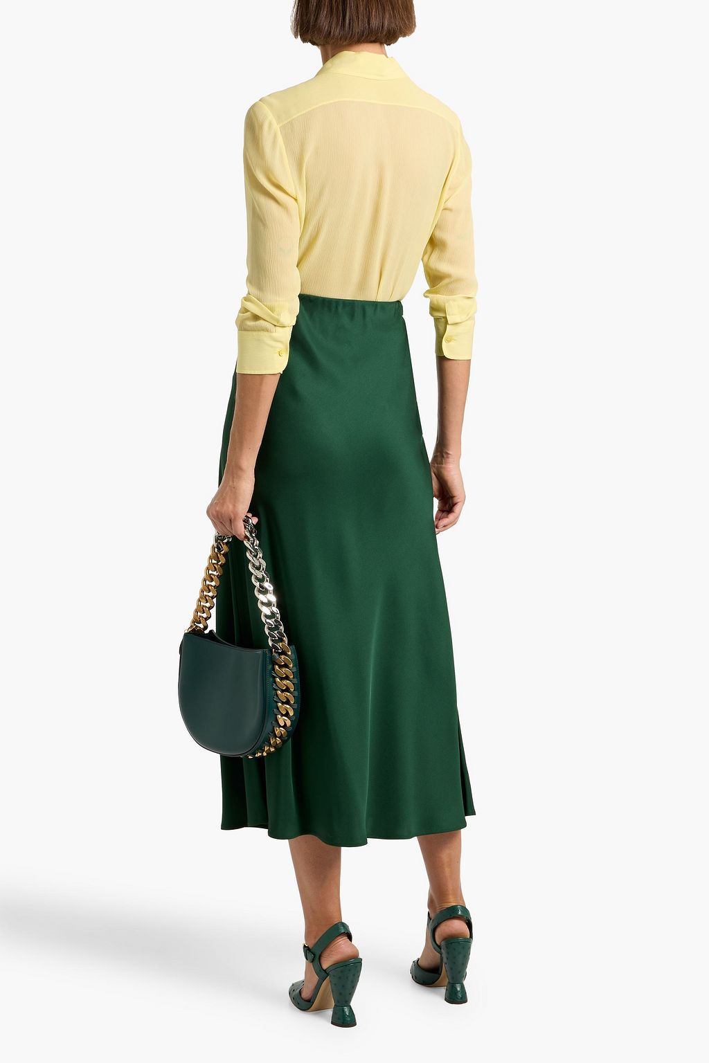 STELLA MCCARTNEY Ruffled silk-georgette shirt