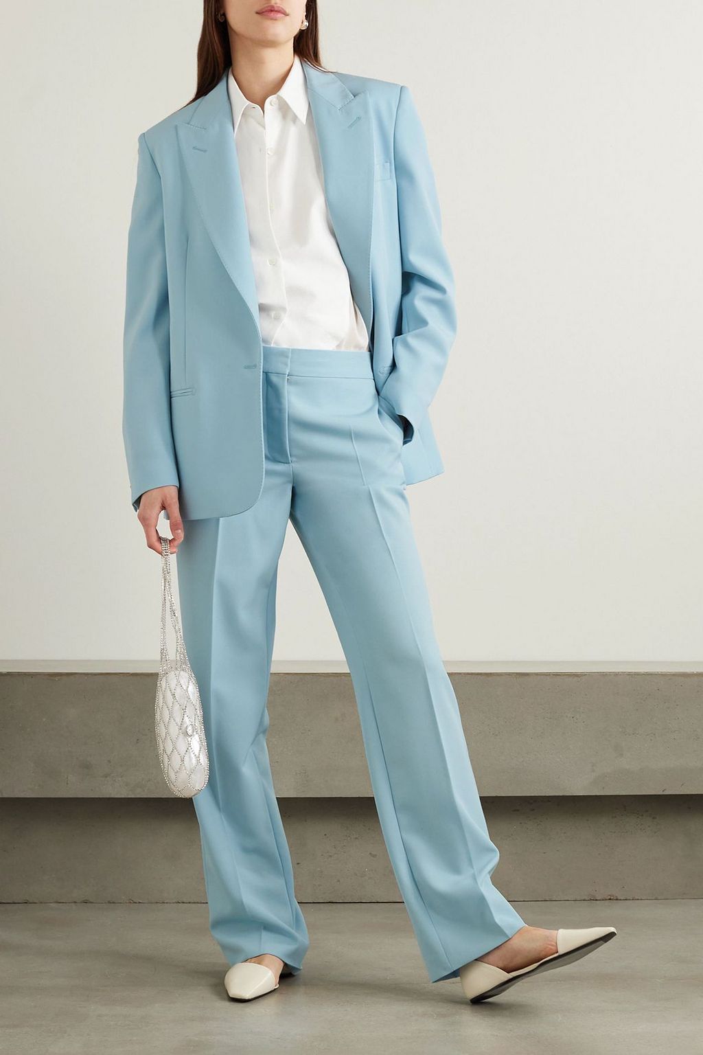 STELLA MCCARTNEY Oversized wool-gabardine blazer