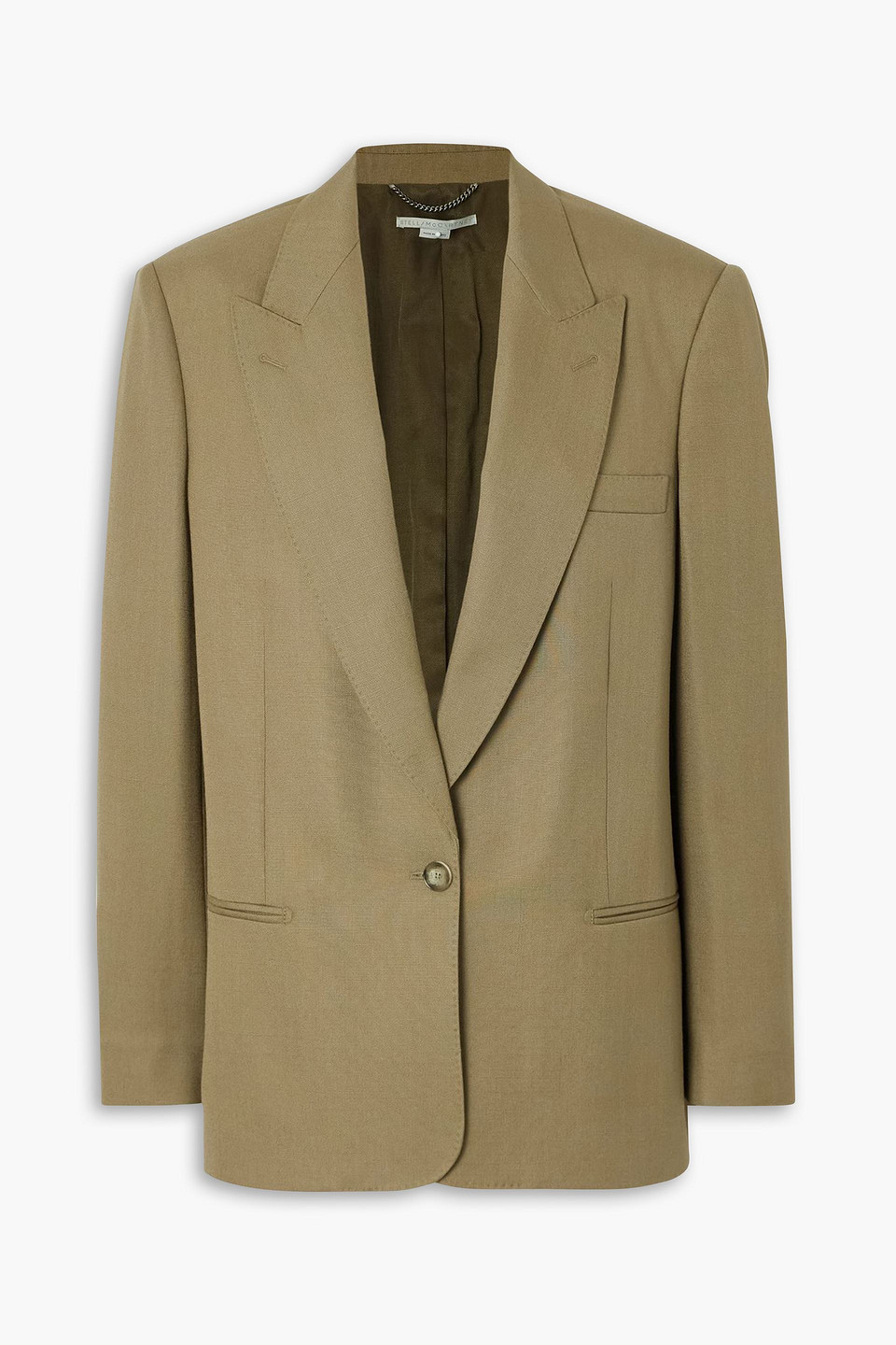 Stella Mccartney Woven Blazer In Green