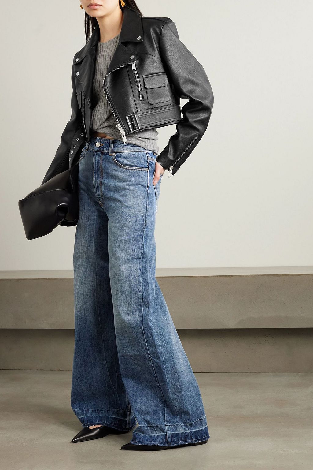 STELLA MCCARTNEY Cropped biker jacket