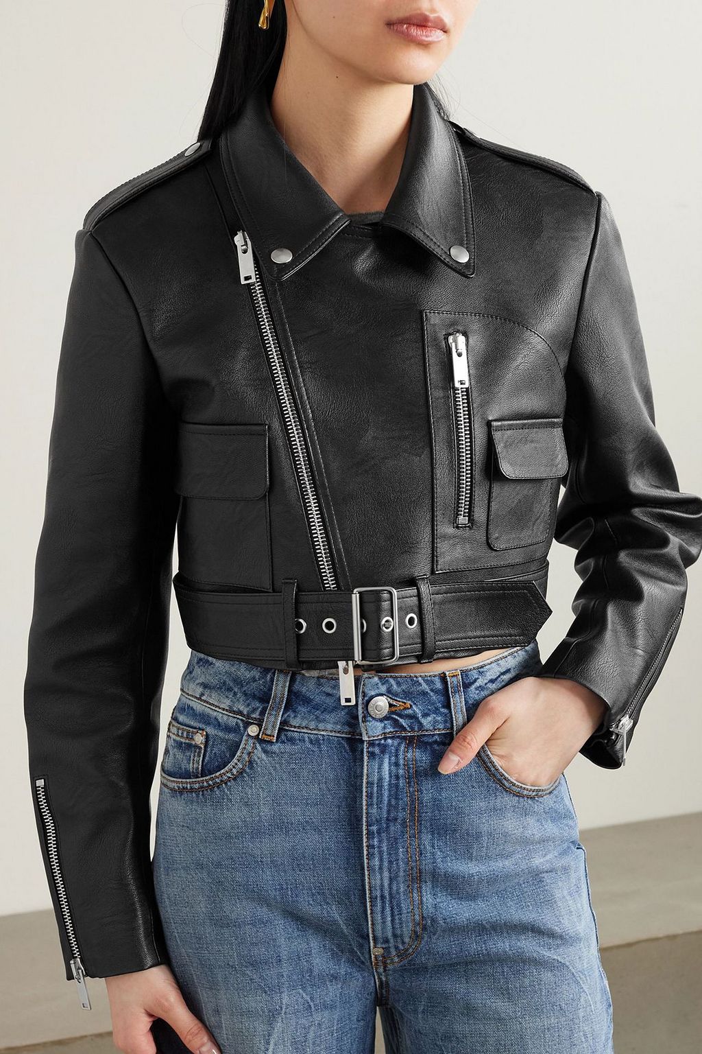 STELLA MCCARTNEY Cropped biker jacket