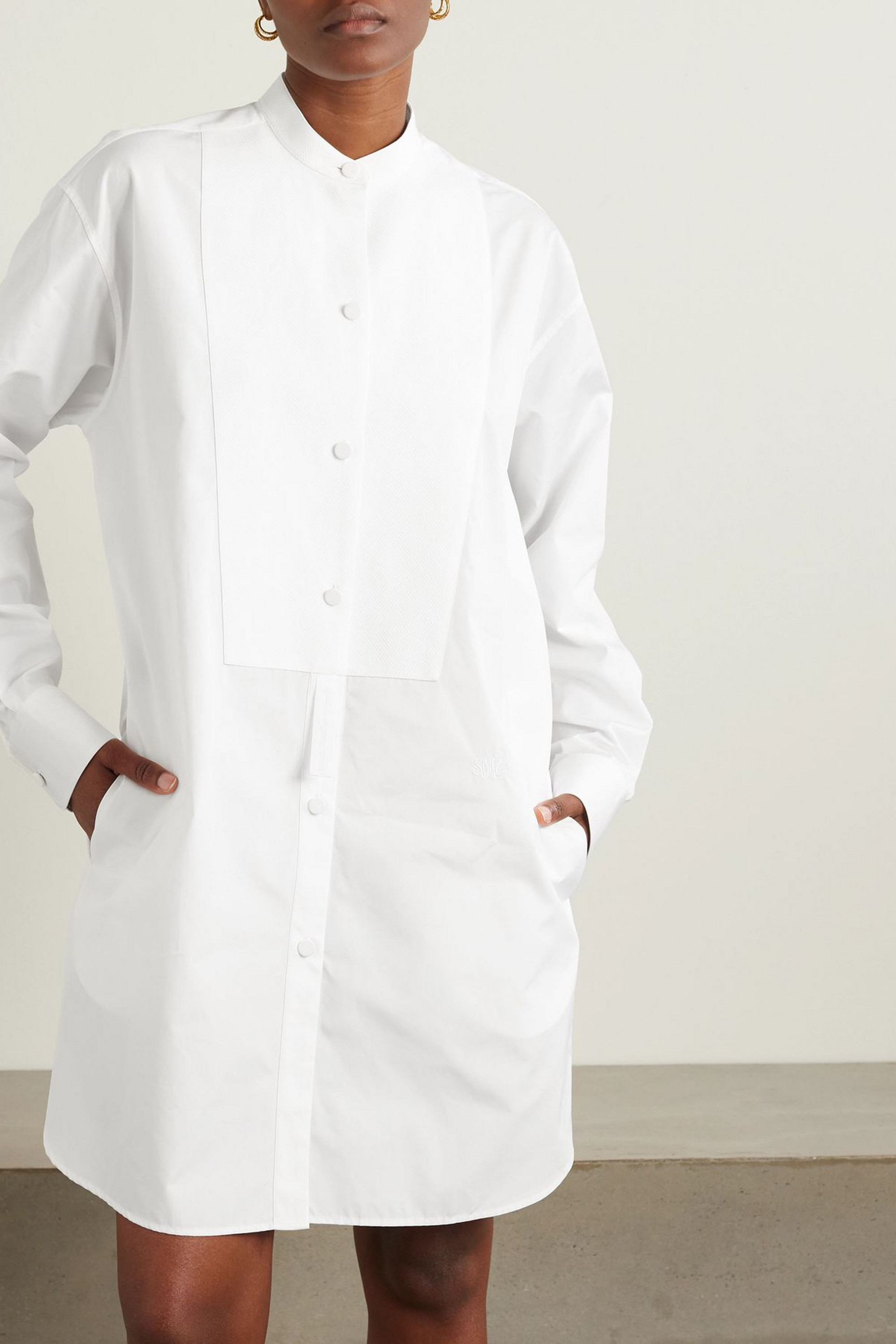 Stella McCartney - Cotton-poplin mini shirt dress | Plush