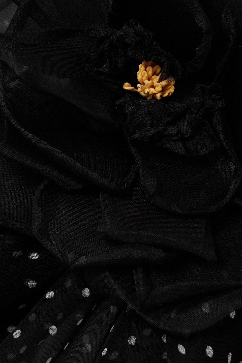 Dolce & Gabbana Embellished Pussy-bow Polka-dot Silk-chiffon Maxi Dress In Black