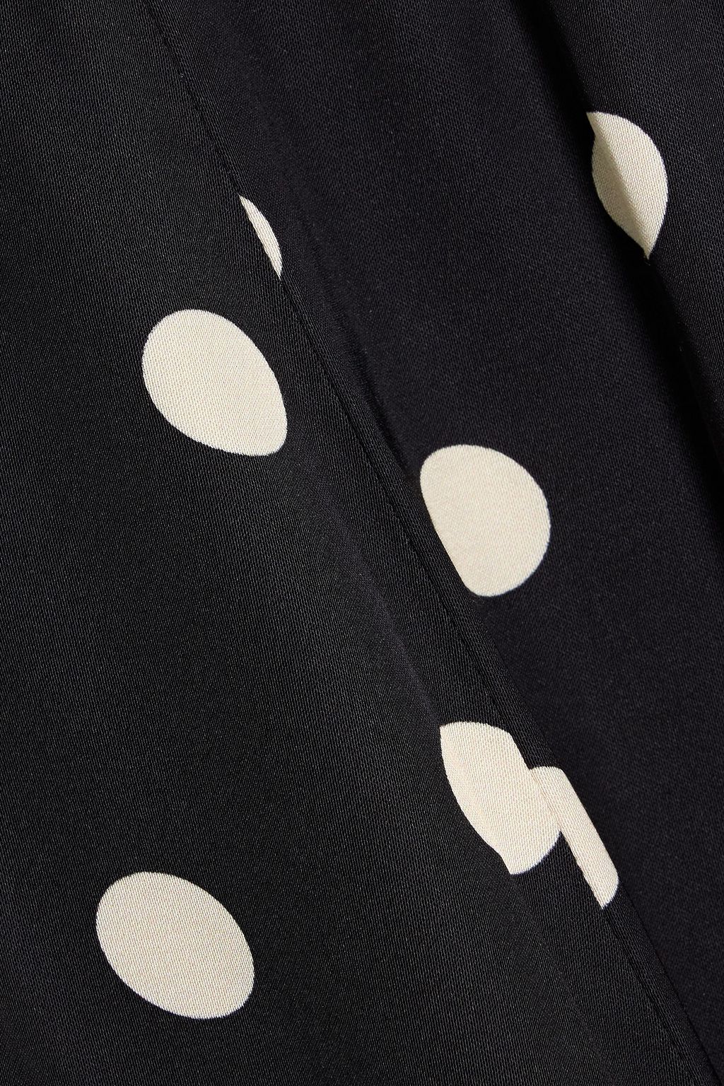 STELLA MCCARTNEY Polka-dot satin straight-leg pants