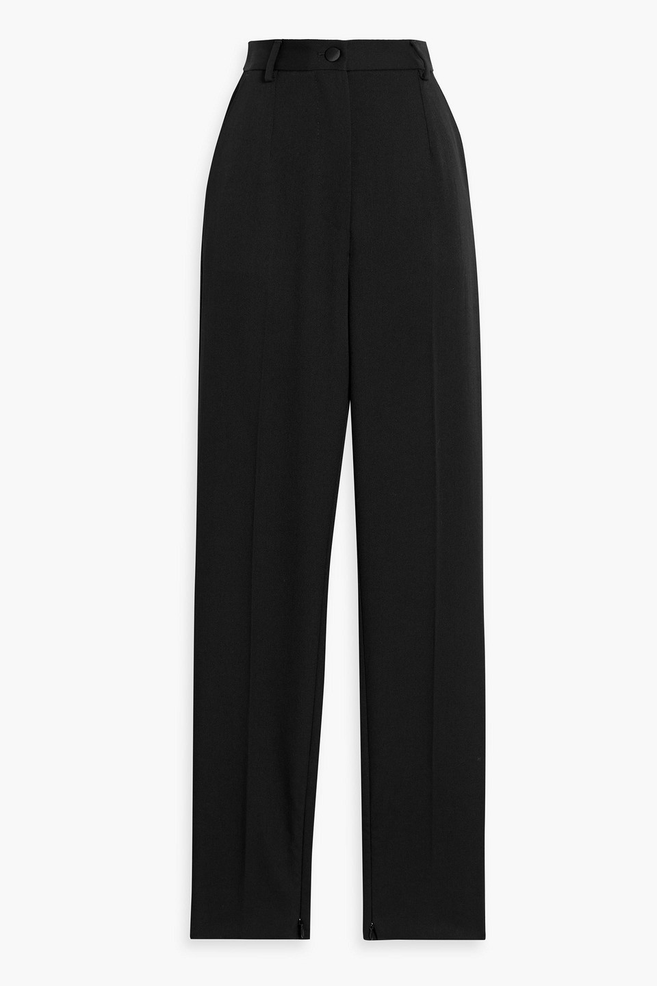 Dolce & Gabbana Wool-blend Twill Slim-leg Pants In Black