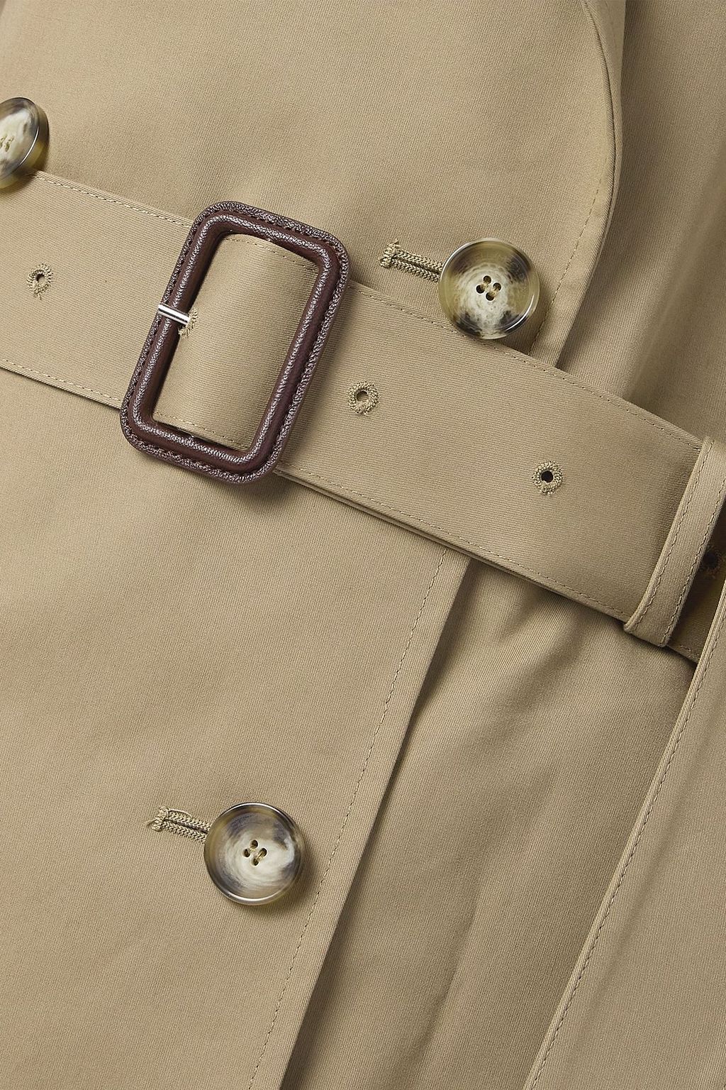 STELLA MCCARTNEY Belted double-breasted cotton-gabardine trench coat