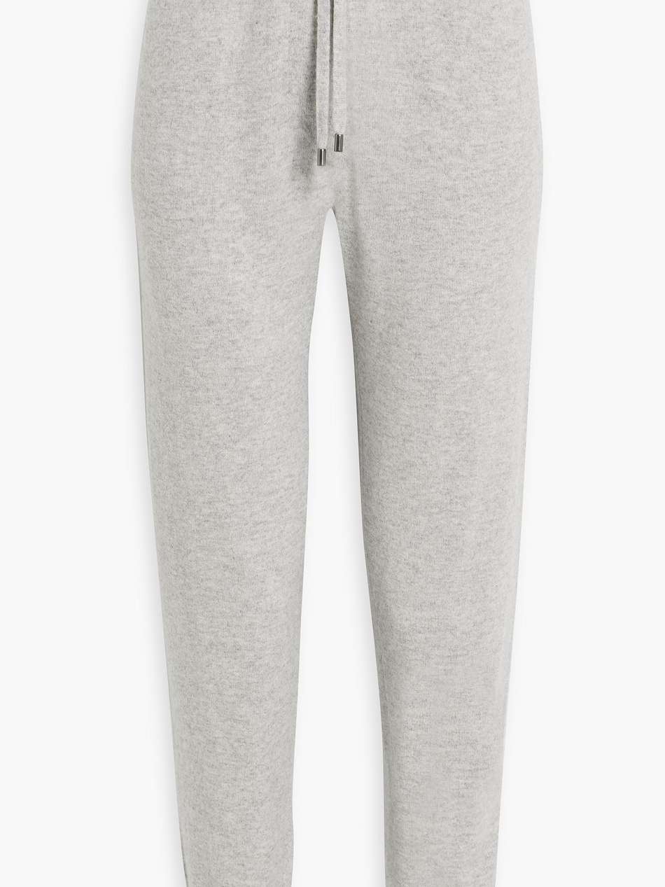 bead-embellished cashmere track pants
