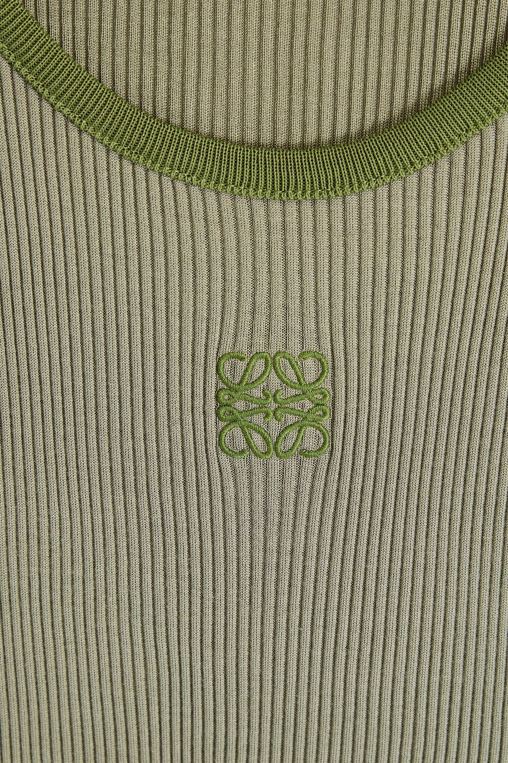 LOEWE Ribbed silk-jersey tank