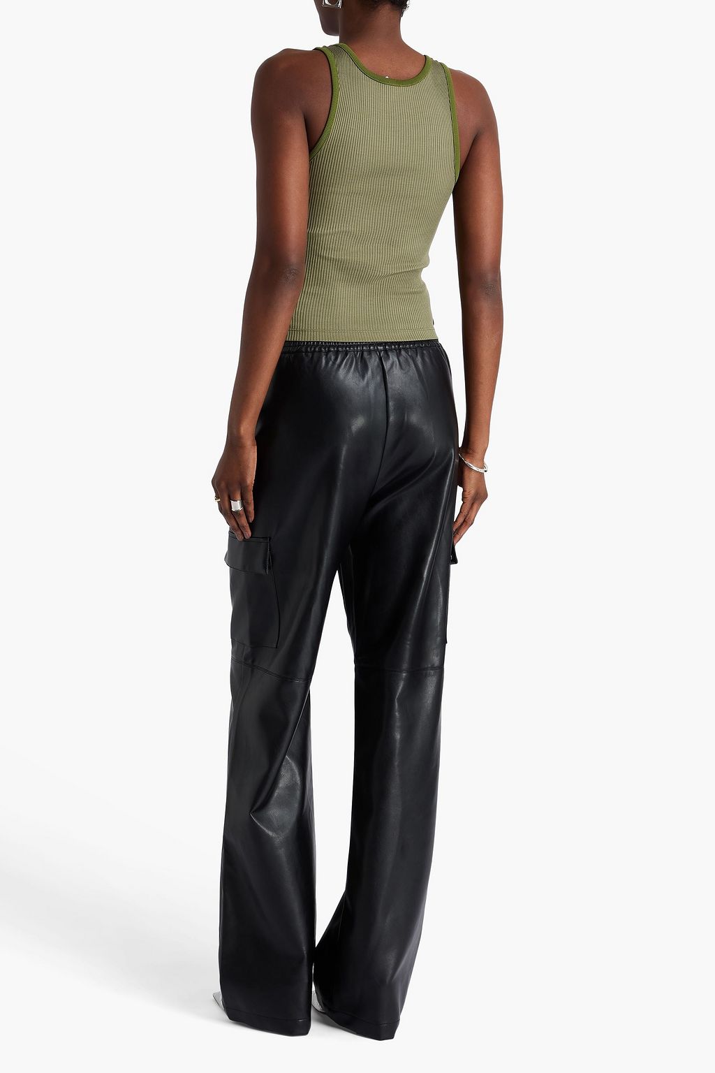 LOEWE Ribbed silk-jersey tank