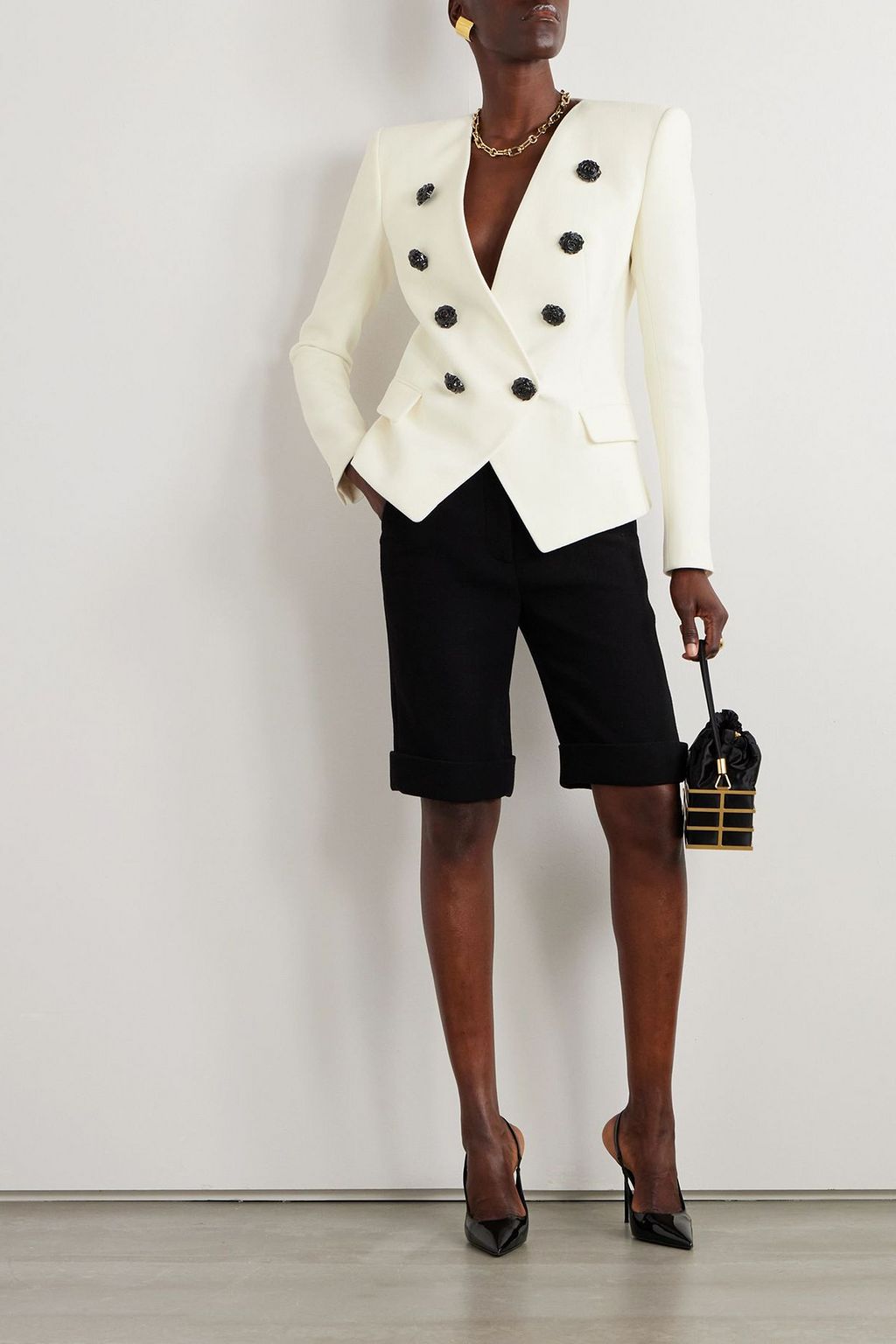 BALMAIN Embellished wool blazer
