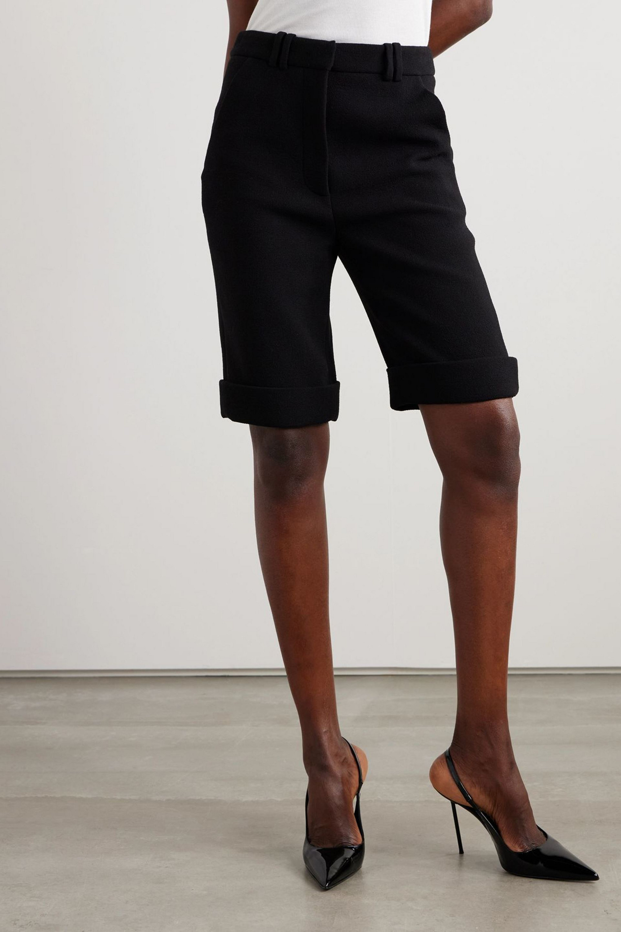 Balmain Wool-crepe shorts