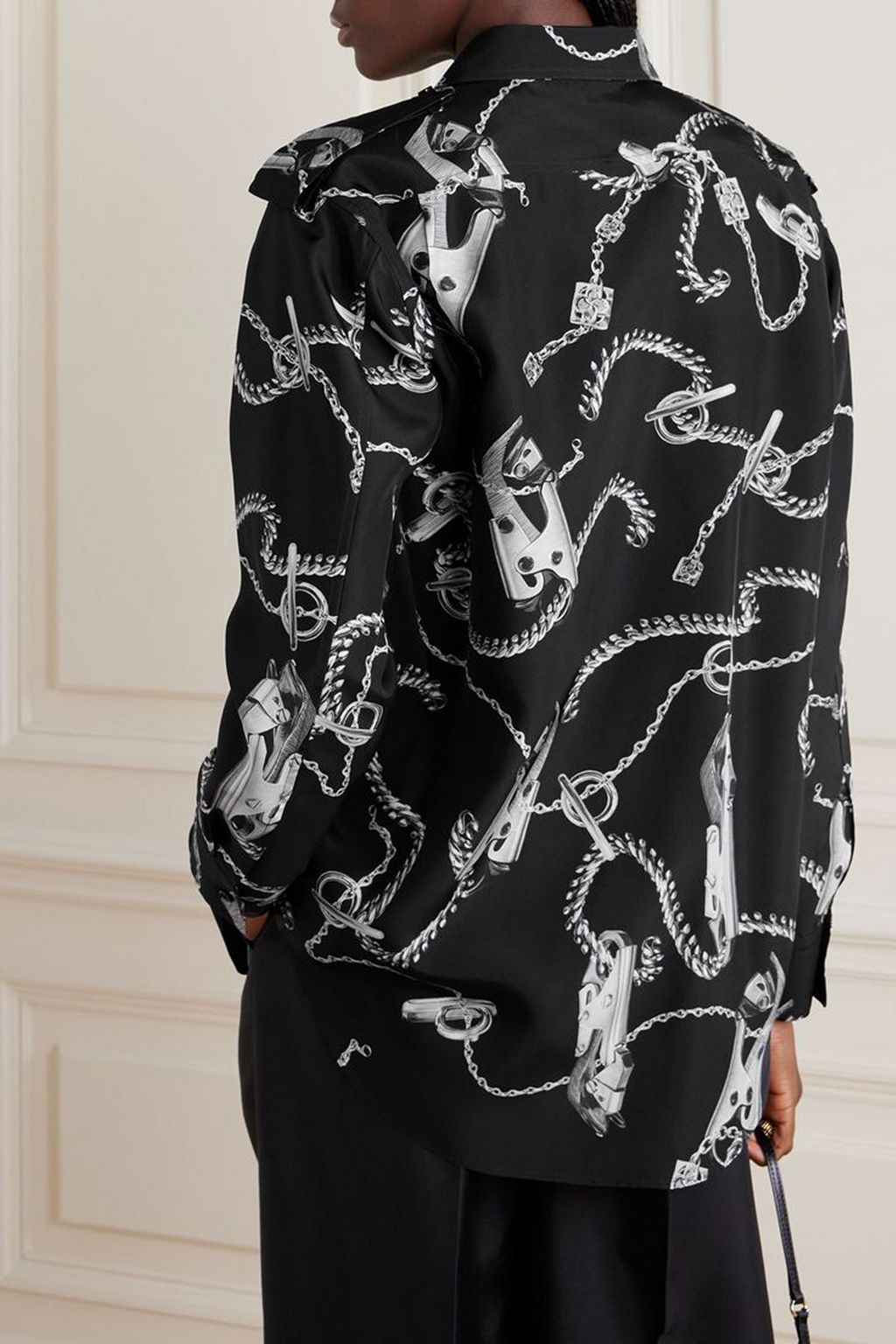 BURBERRY Printed silk shirt