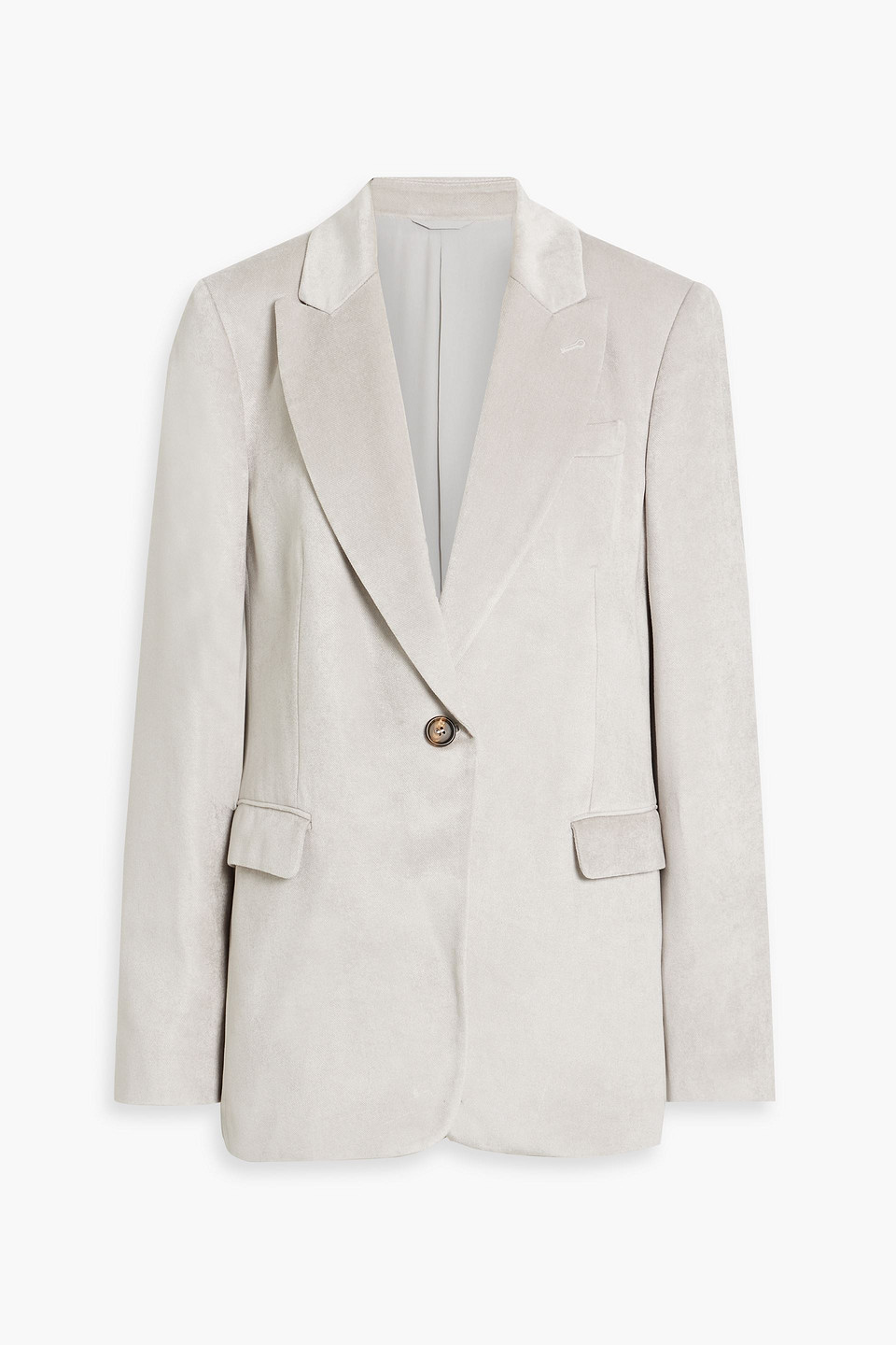 Brunello Cucinelli Corduroy Blazer In Stone