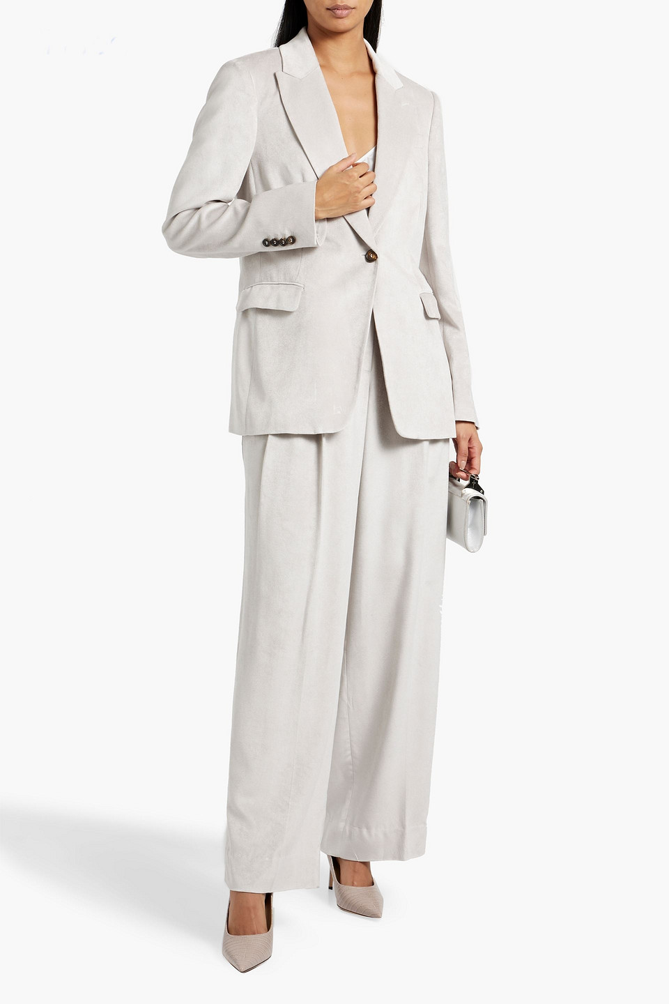 Brunello Cucinelli Corduroy Blazer In Stone