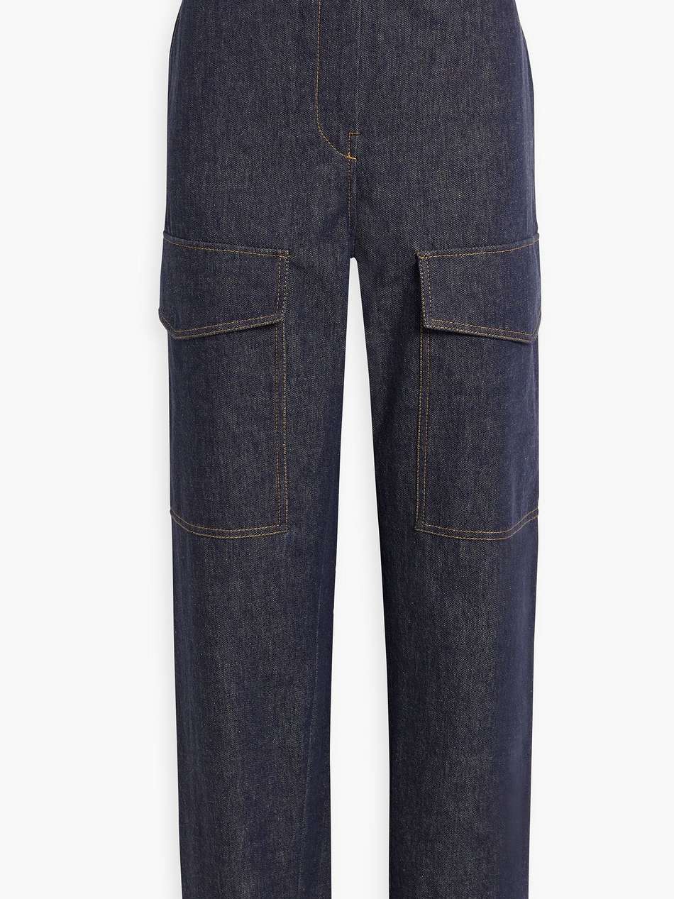 high-rise tapered jeans