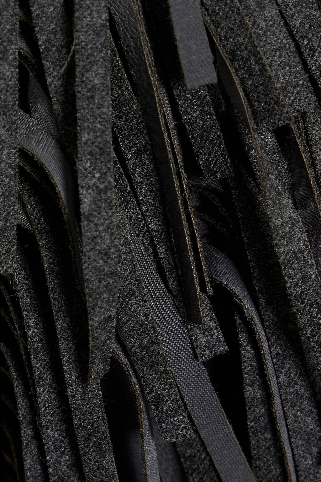 BRUNELLO CUCINELLI تنورة من اللبّاد المصنوع من مزيج الصوف بتصميم ملتف ومزينة بشرّابات