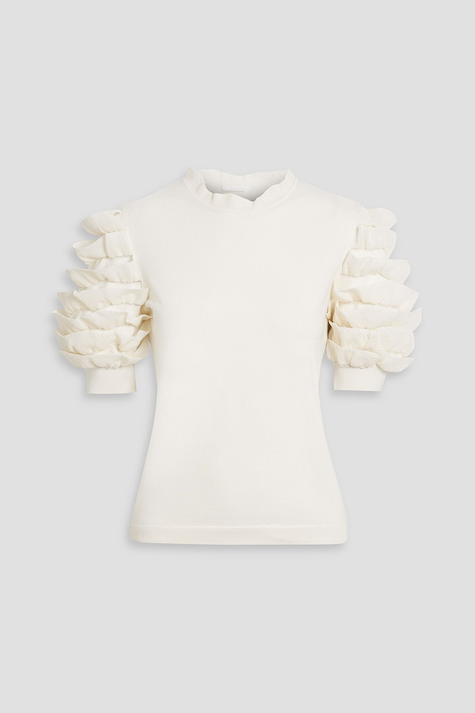 Chloé Ruffled Silk-blend Top