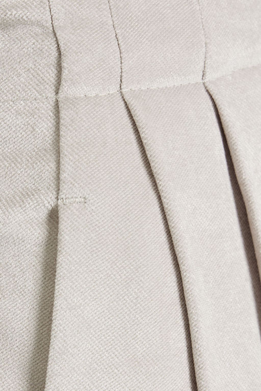BRUNELLO CUCINELLI 플리츠 디테일 코듀로이 와이드 레그 팬츠