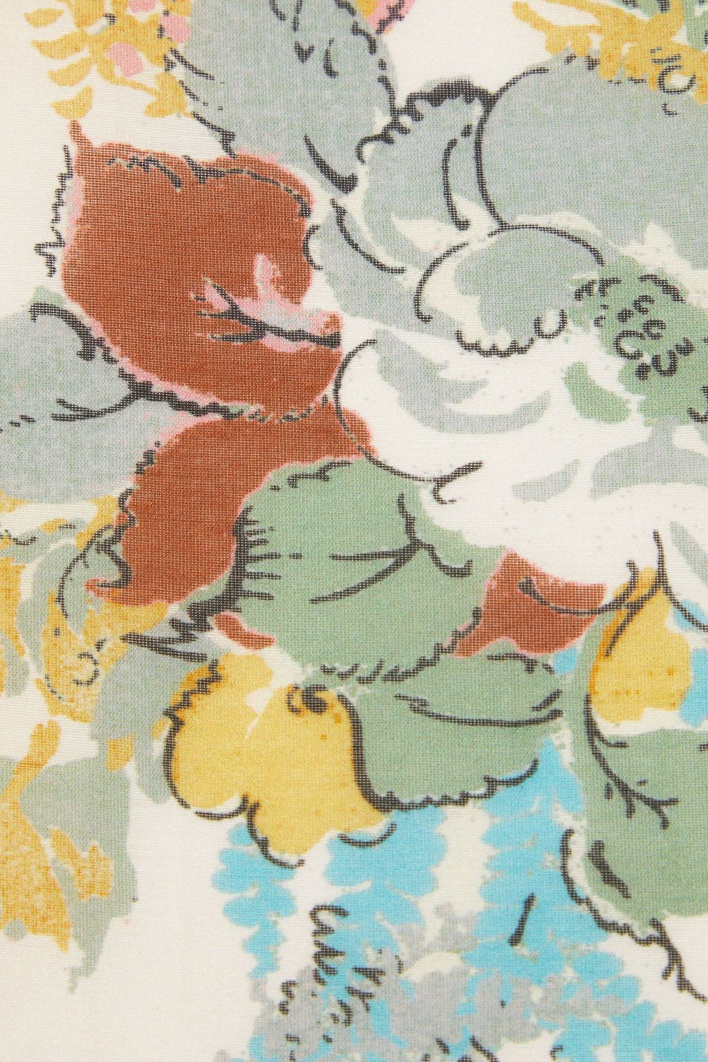 ZIMMERMANN Schal aus einer Baumwoll-Seidenmischung mit floralem Print