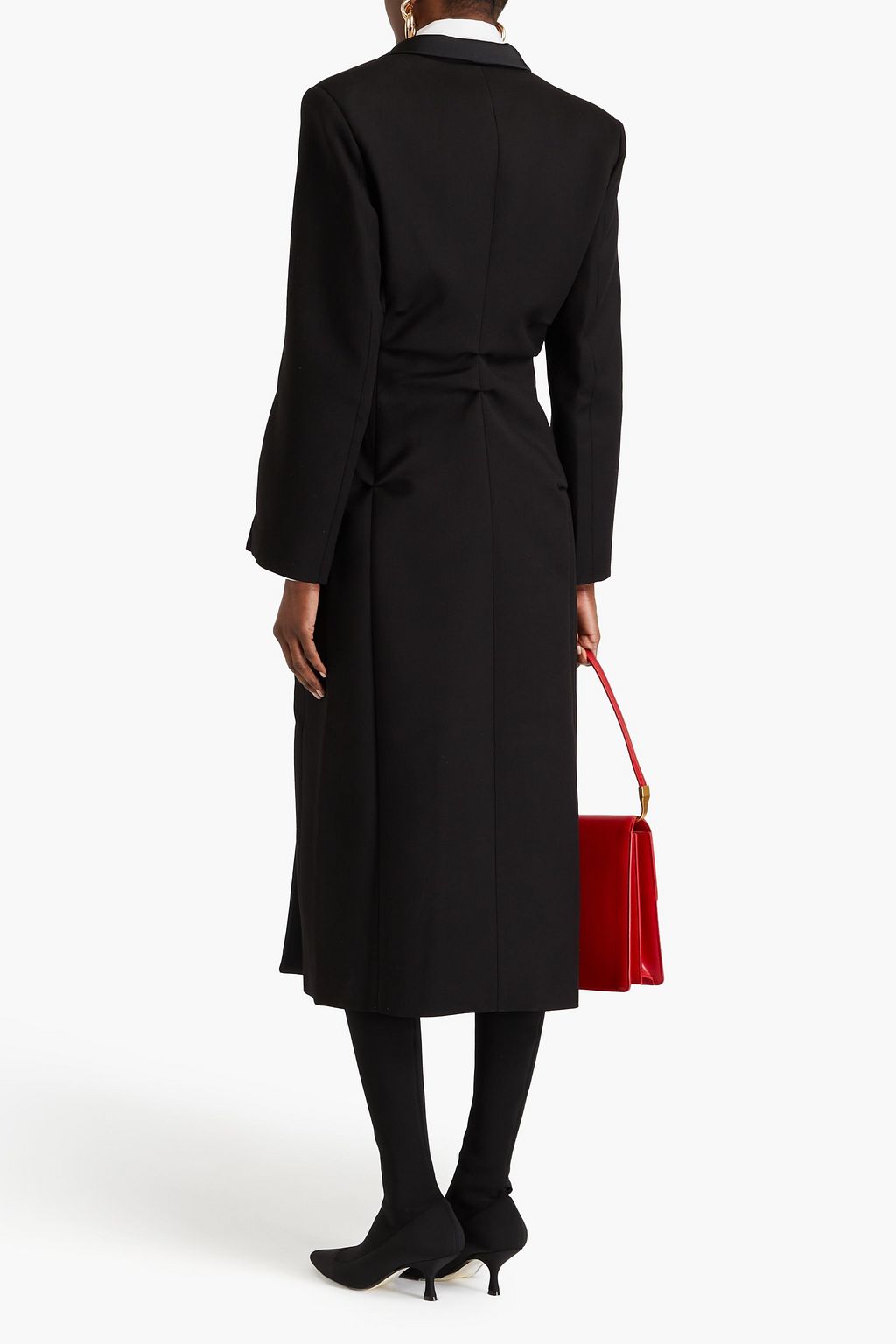 SARA BATTAGLIA Double-breasted twill coat