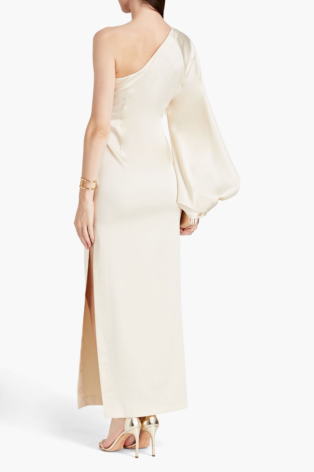 SARA BATTAGLIA One-sleeve satin gown