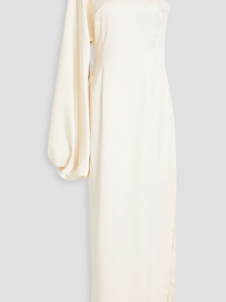 one-sleeve satin gown
