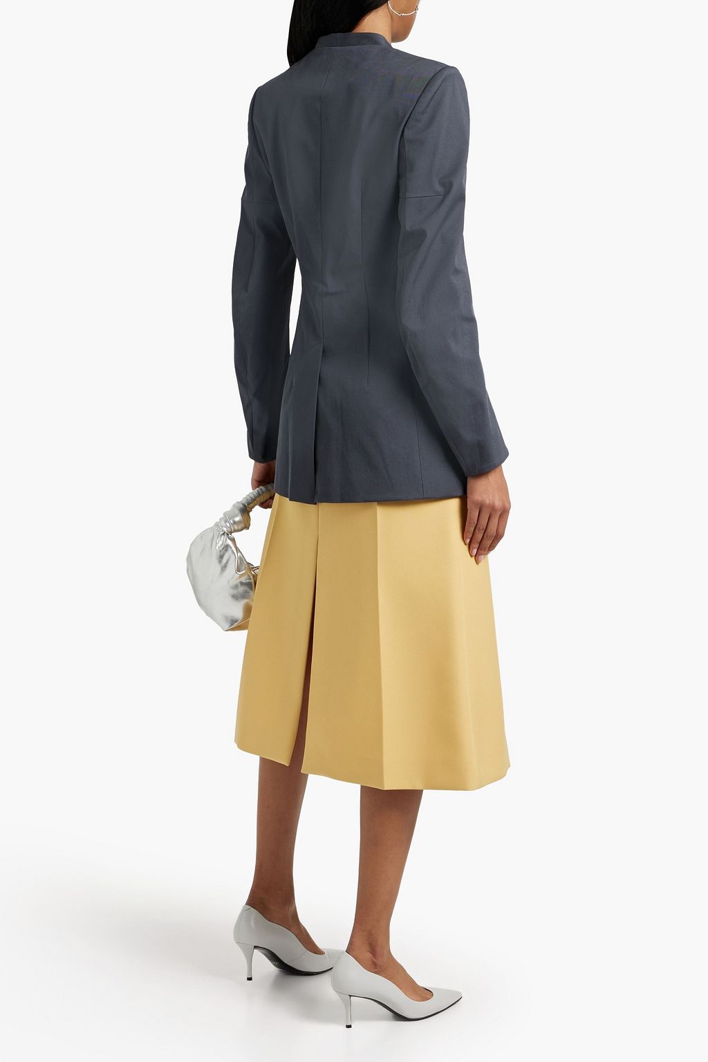 TIBI Double-breasted cotton-blend twill blazer