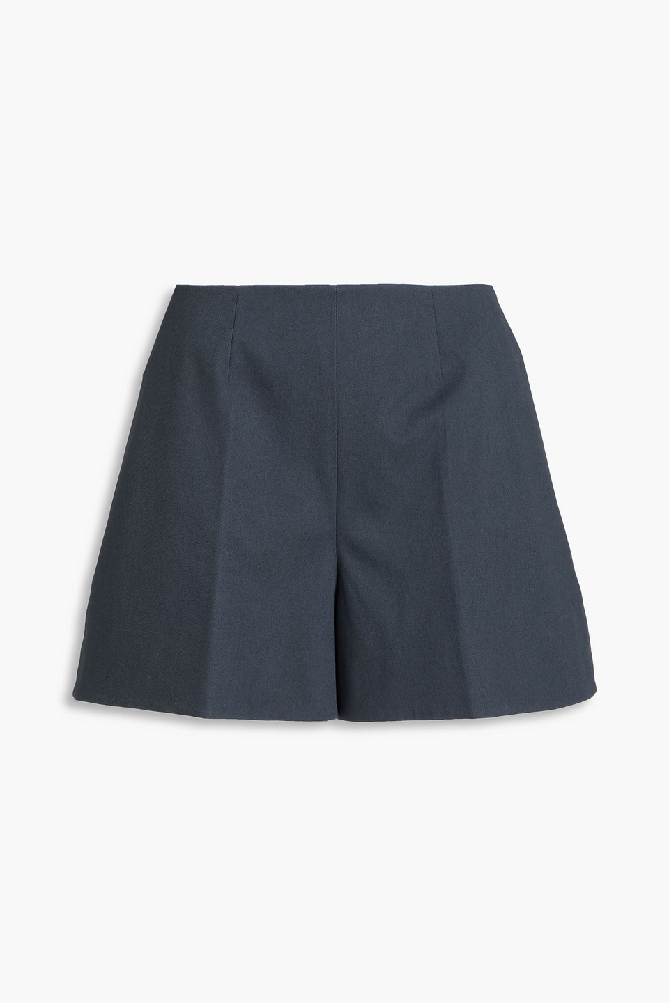 Tibi Cotton-blend Twill Shorts In Midnight Blue