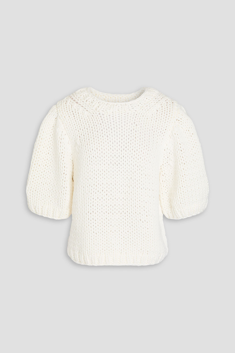 Tibi Cotton-blend Sweater In White