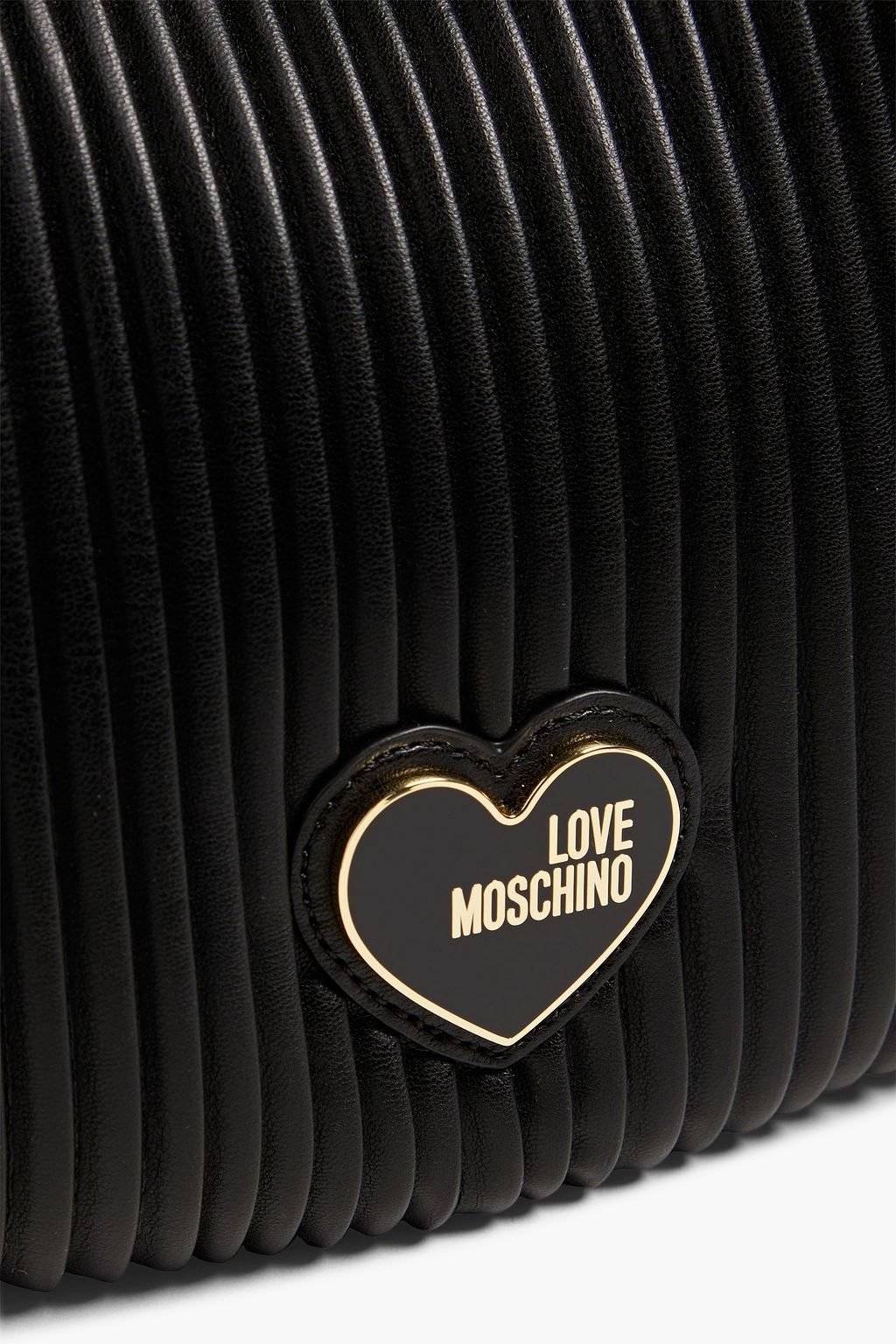 LOVE MOSCHINO حقيبة كتف مصنوعة من الجلد الصناعي ومزينة بكسرات