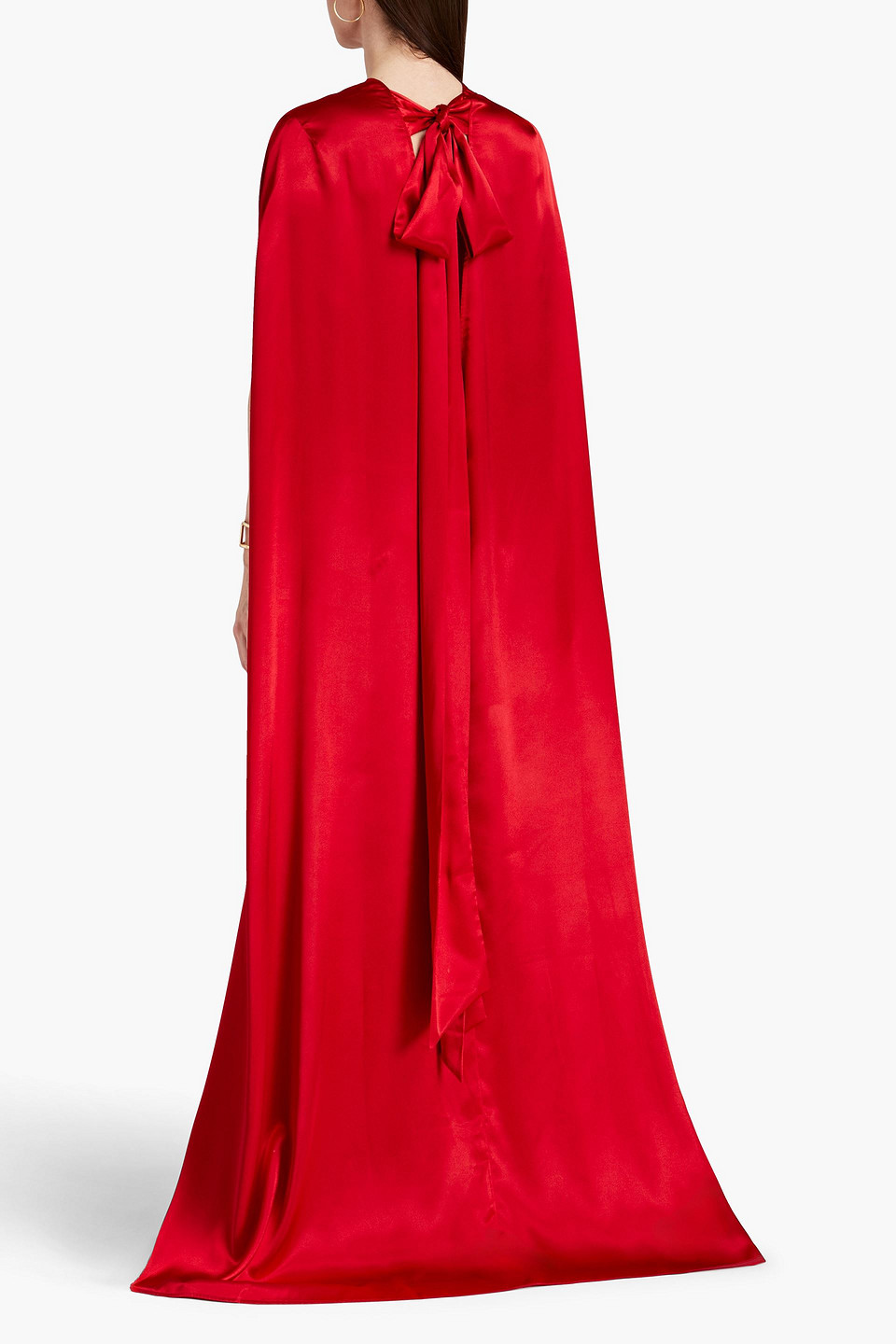 Sara Battaglia Cape effect satin gown Smart Closet