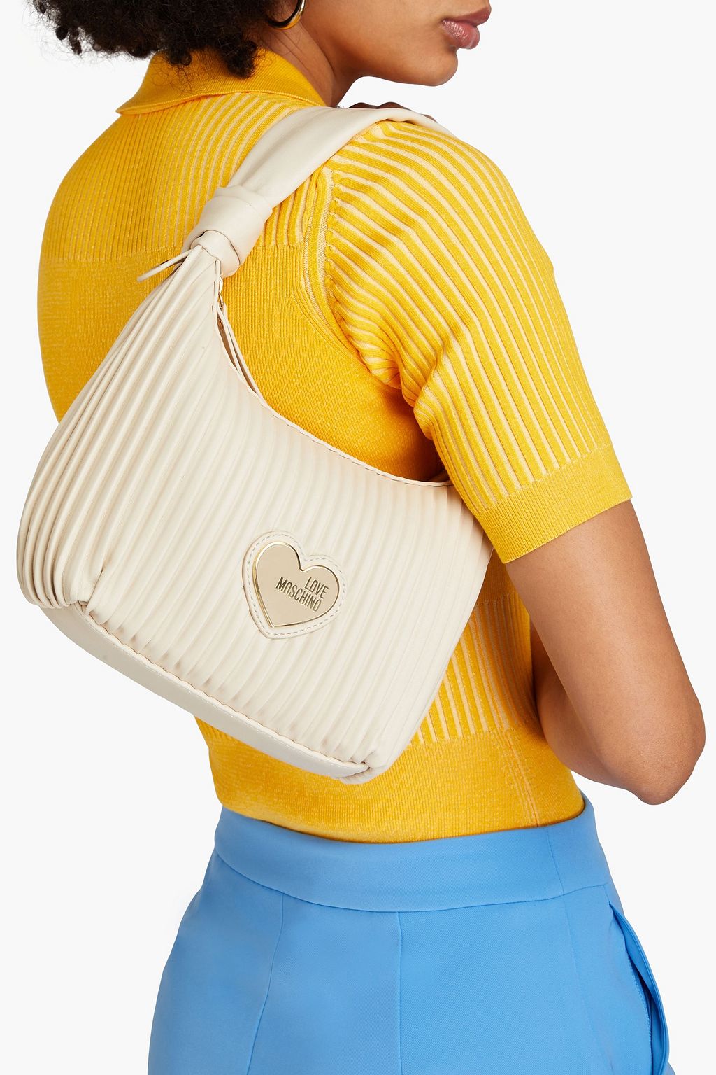 LOVE MOSCHINO Quilted faux textured-leather tote