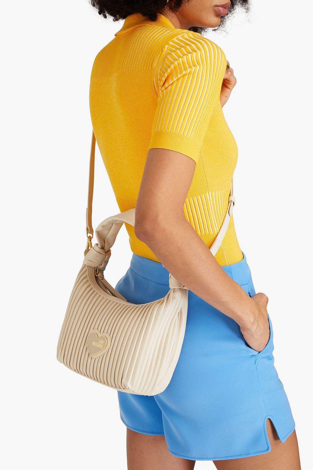 LOVE MOSCHINO Quilted faux textured-leather tote